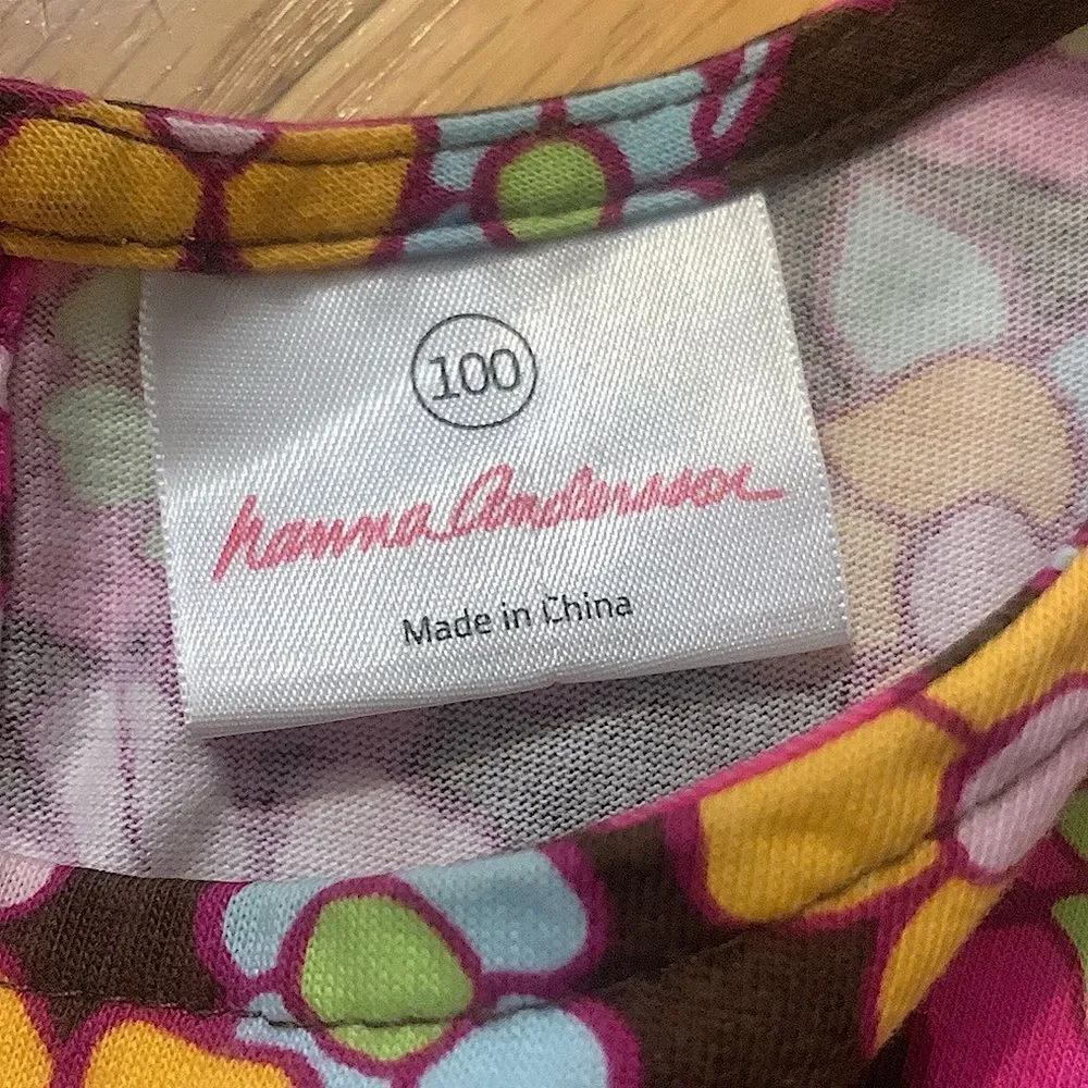 Hanna Andersson size 100 marroon Floral Dress